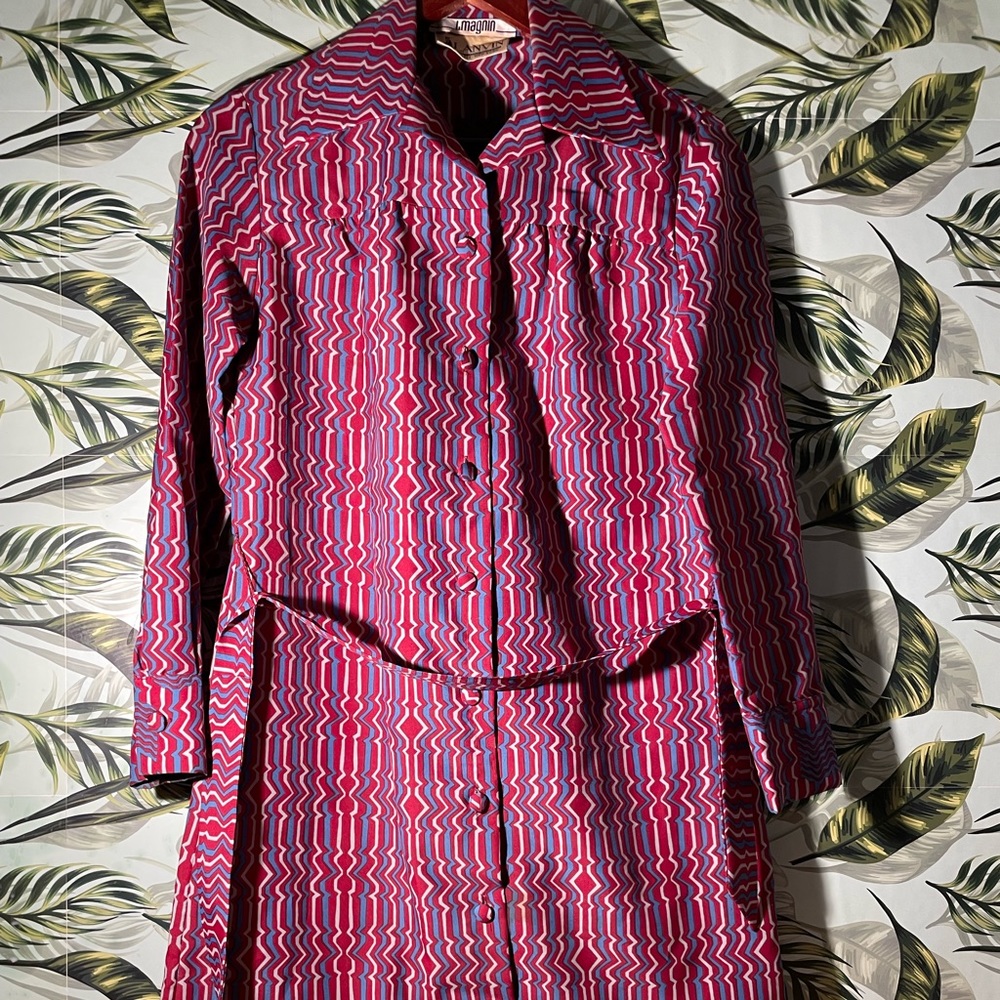 Vintage JL LANVIN Logo Paris NY Dress